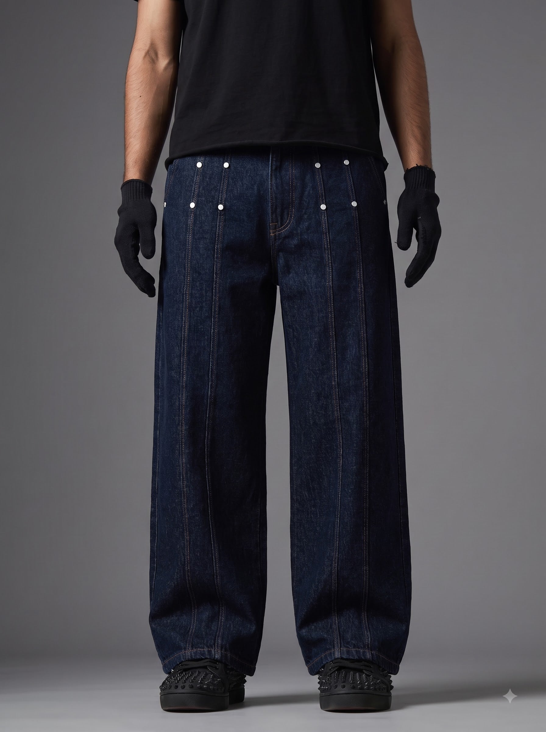 Apex Rivet Wide-Leg Jeans