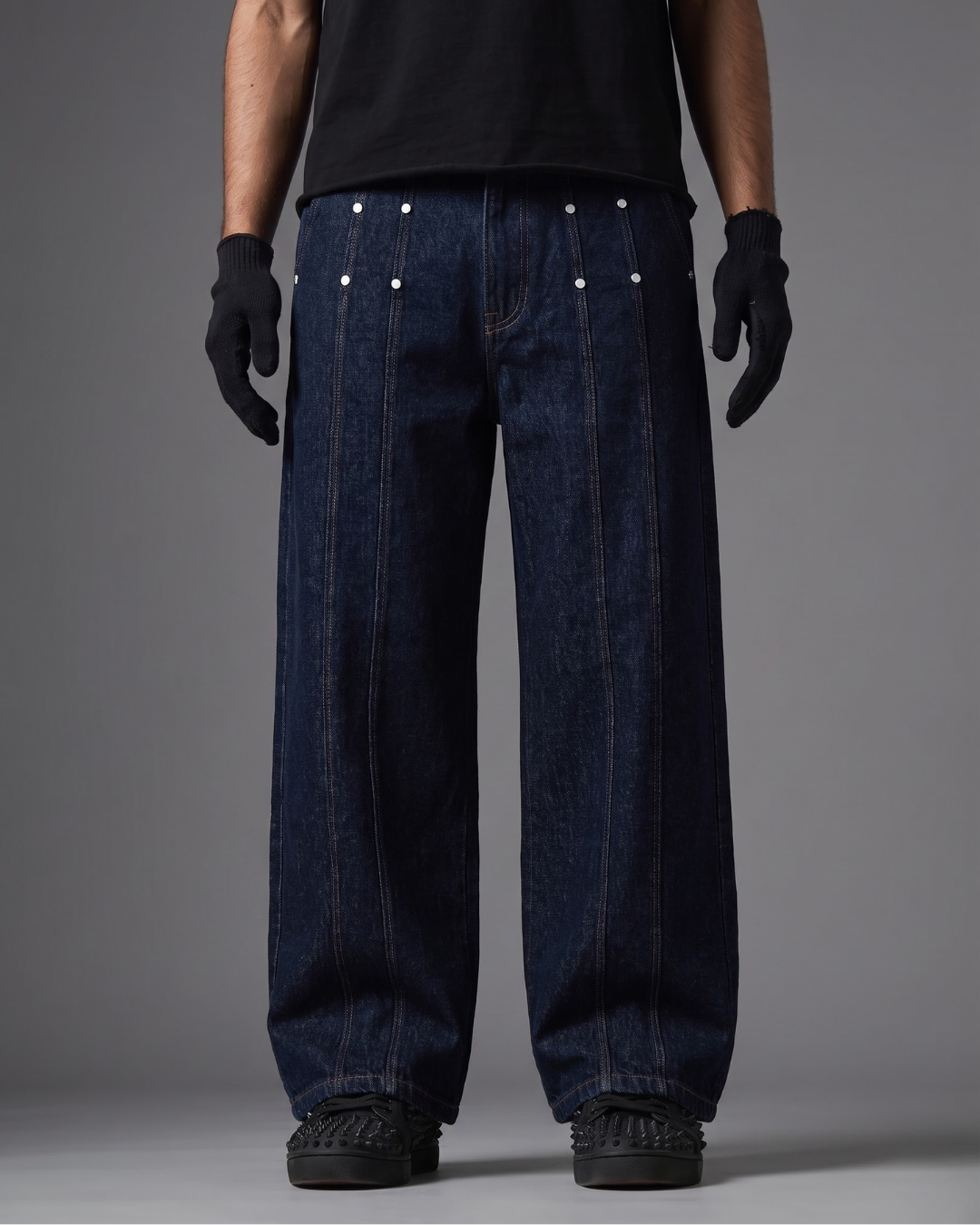Apex Rivet Wide-Leg Jeans