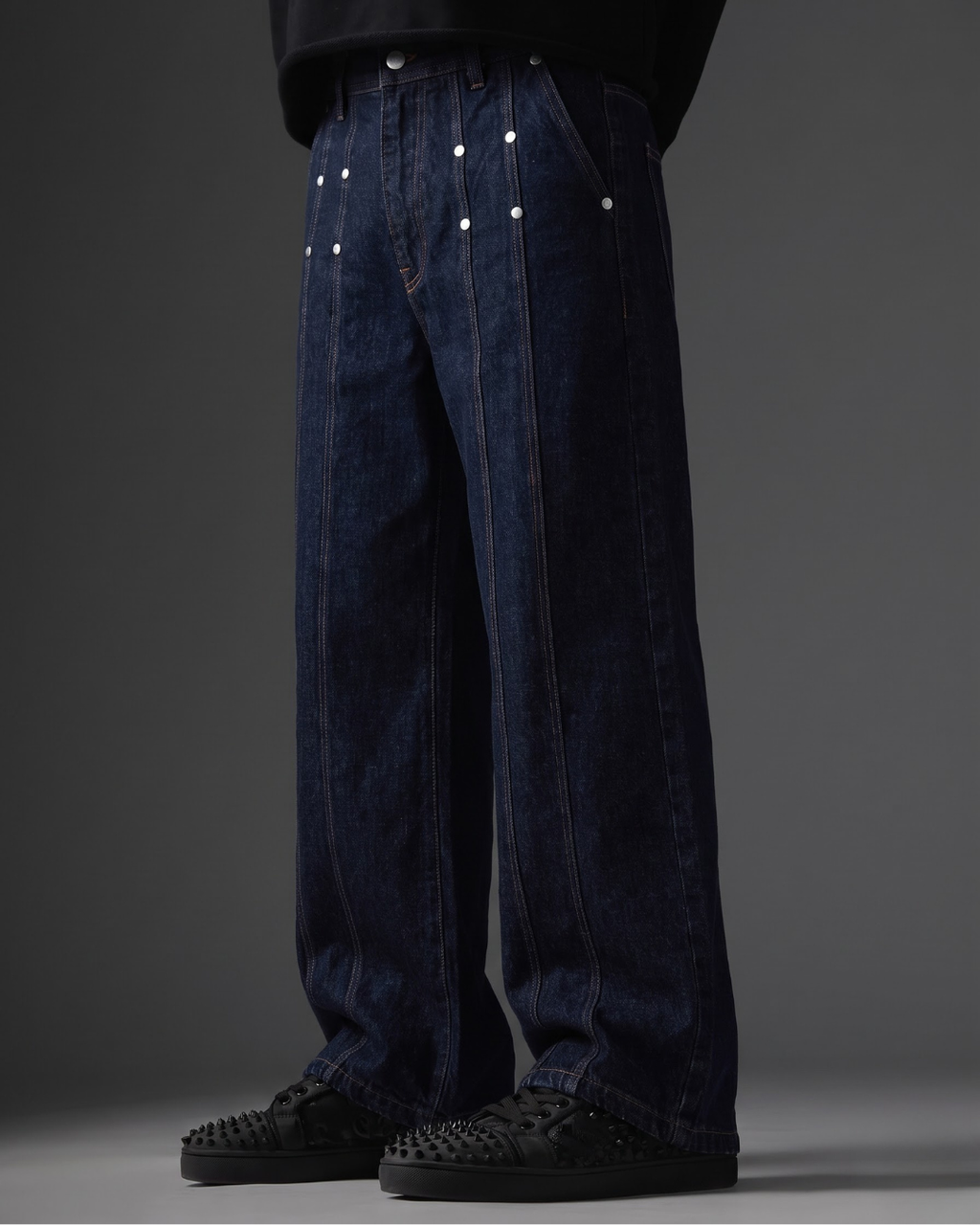 Apex Rivet Wide-Leg Jeans