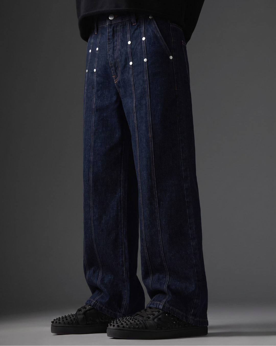 Apex Rivet Wide-Leg Jeans