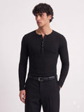 Noir Henley Long Sleeve Tee