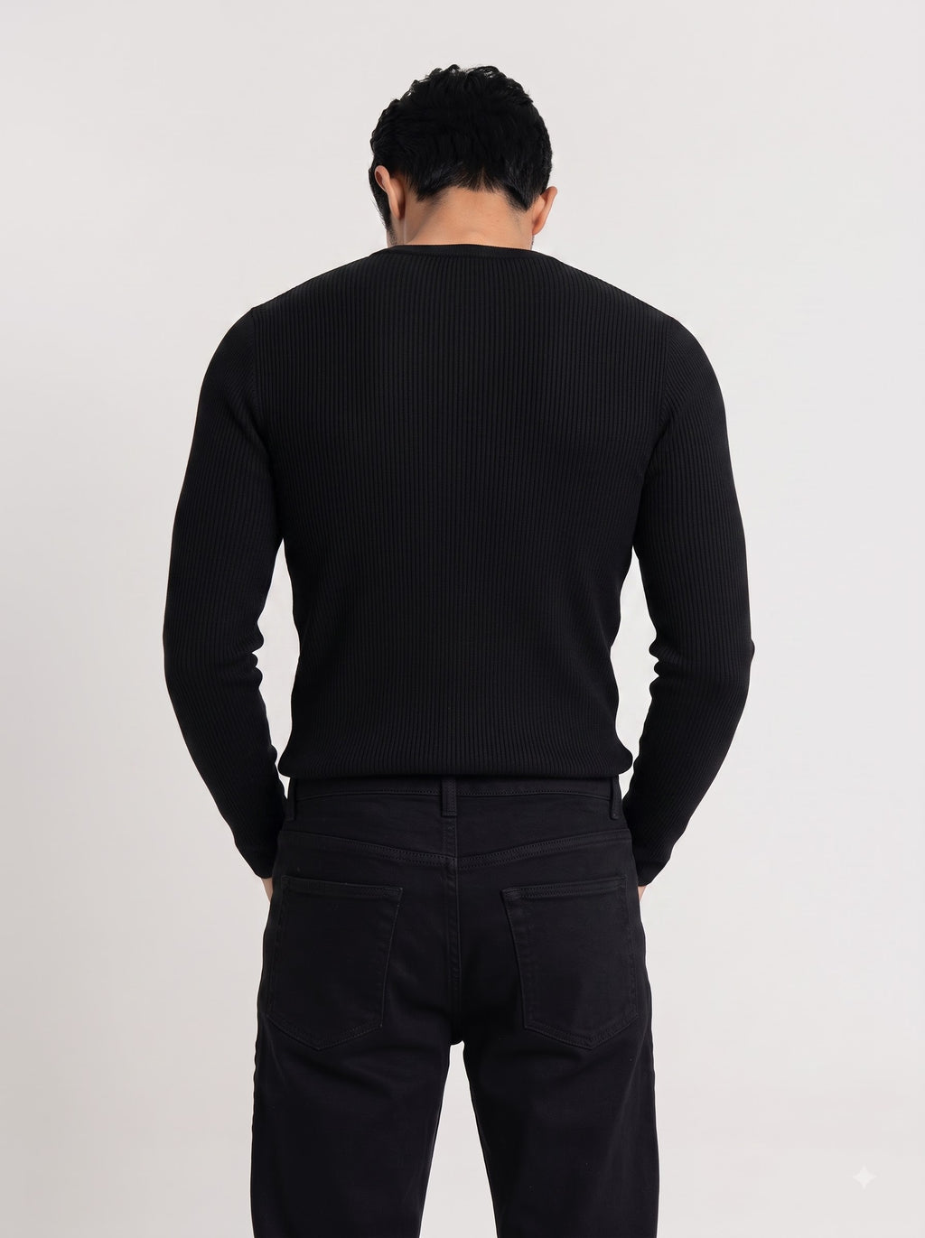 Noir Henley Long Sleeve Tee