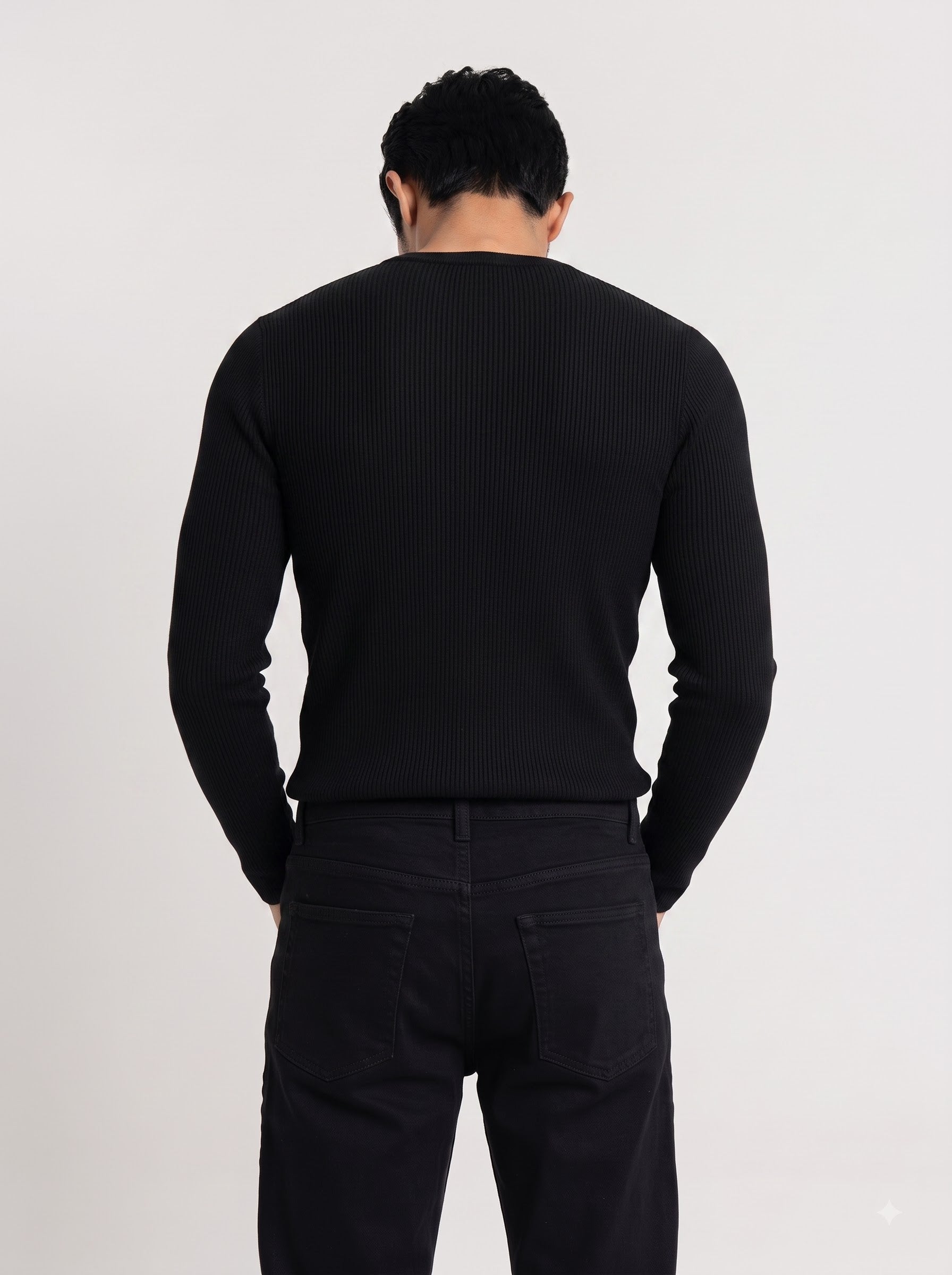 Noir Henley Long Sleeve Tee