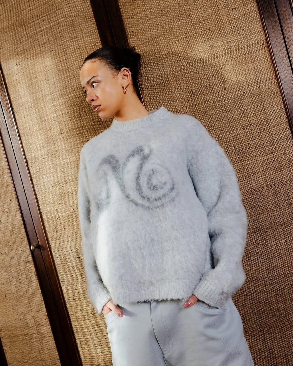 Pearl Mist Mohair Sweater