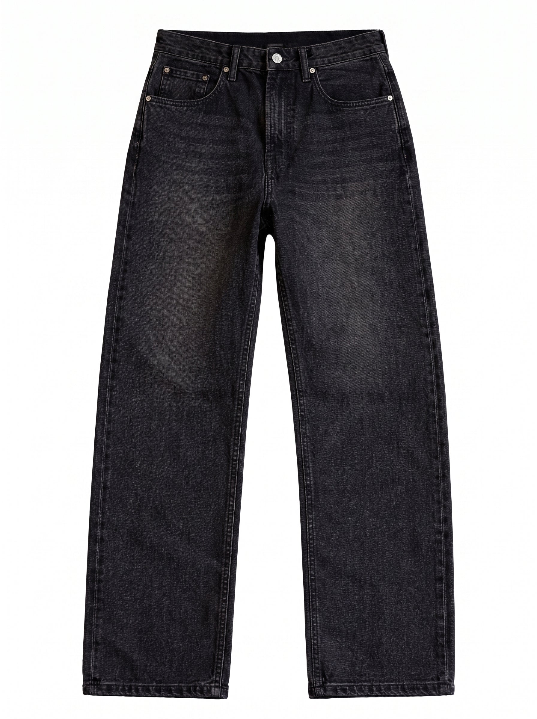 Crimson Sakura Embroidered Denim