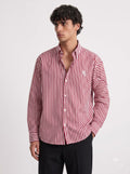 Bordeaux Stripe Oxford Shirt