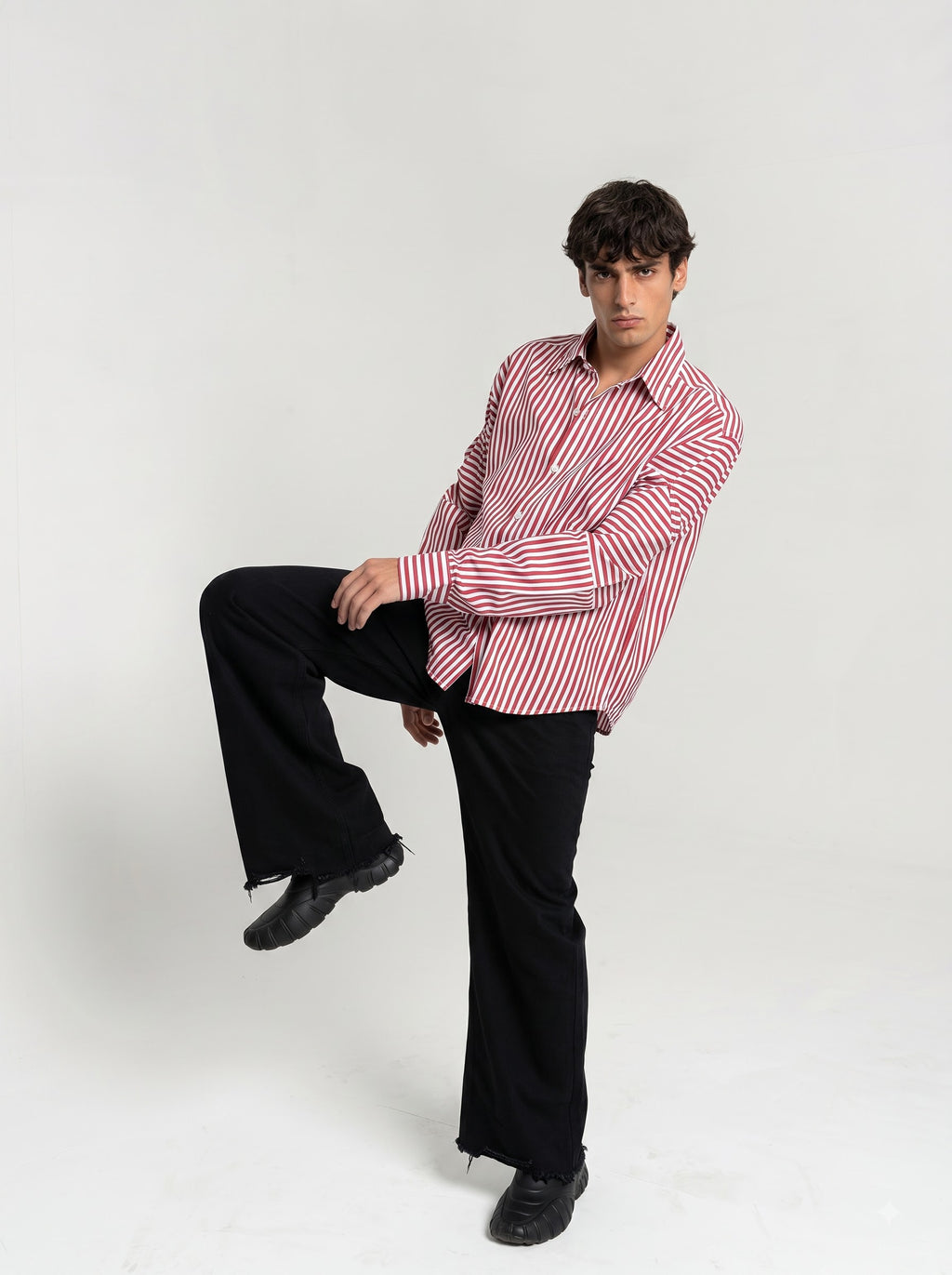 Bordeaux Stripe Oxford Shirt
