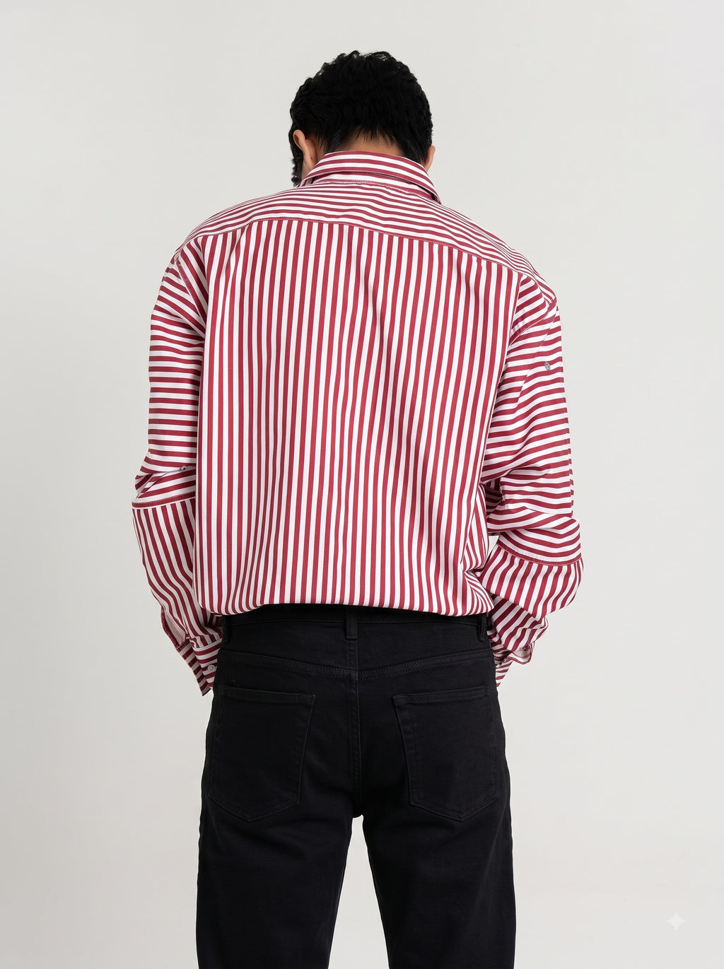 Bordeaux Stripe Oxford Shirt