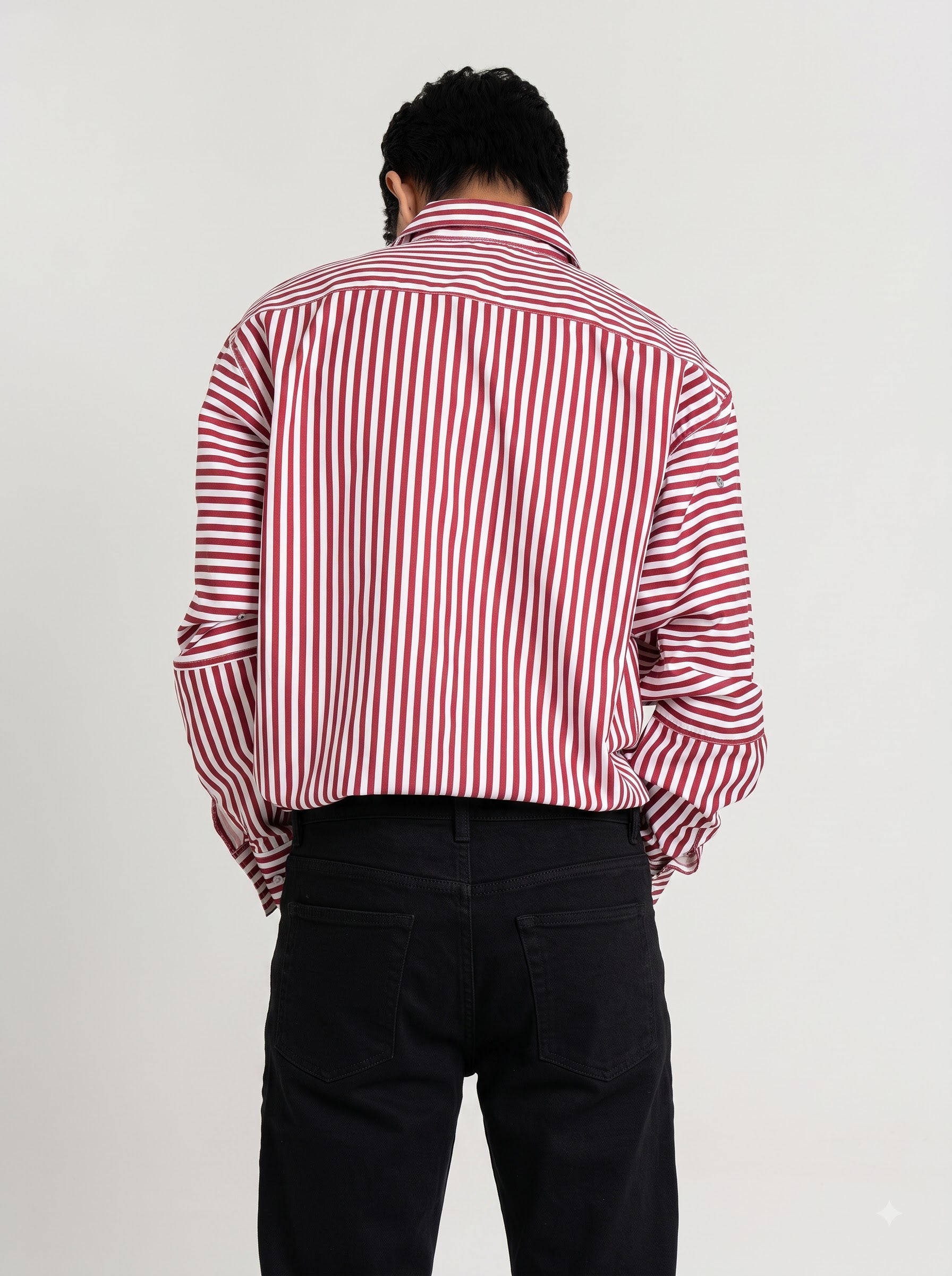 Bordeaux Stripe Oxford Shirt